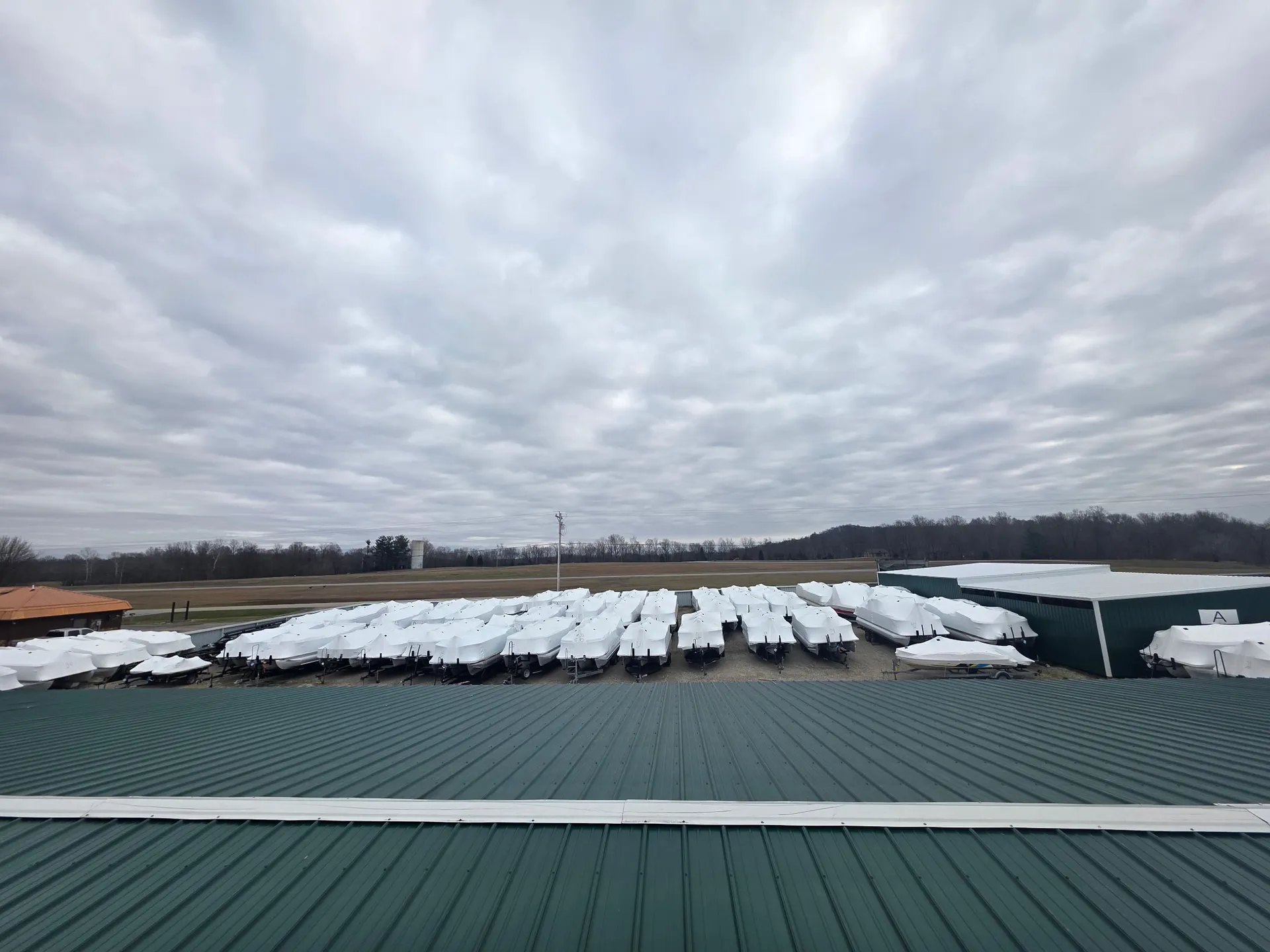 Boat shrinkwrapping at Clements Marine